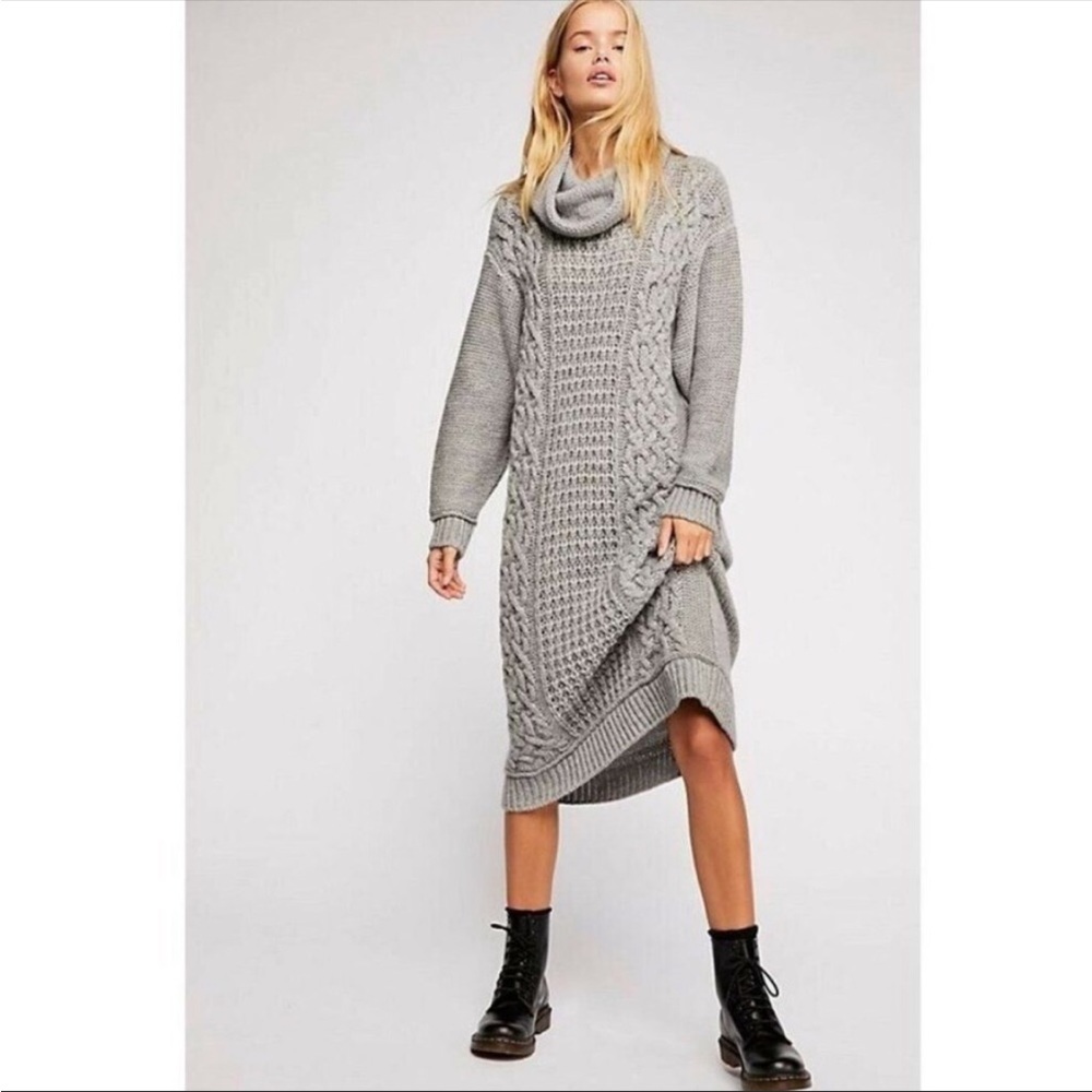Free People Cowl Neck Sweater Dress